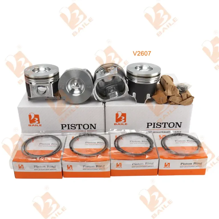 Piston Set STD 87mm 1J700-21112 for Kubota V2607 Engine Piston Kits Dome 45mm
